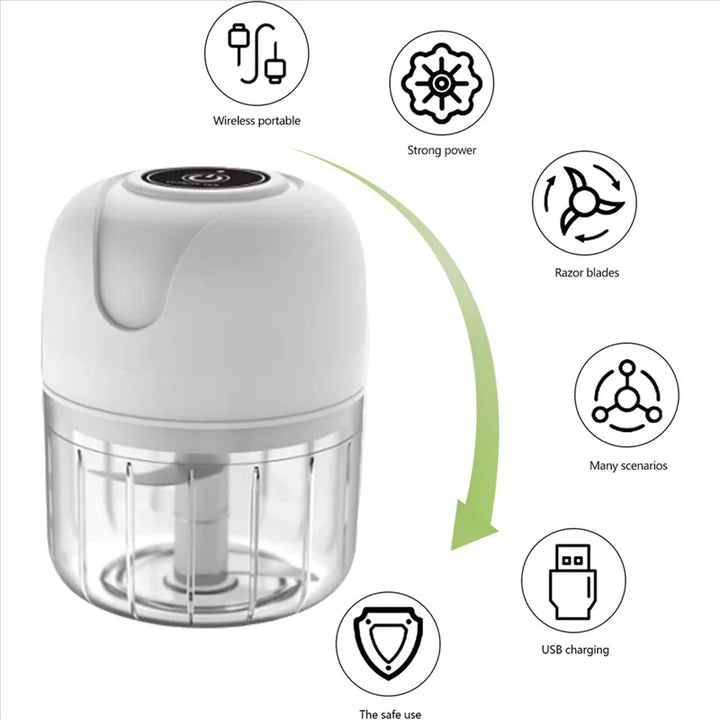 Compact Food Chopper with USB Charge