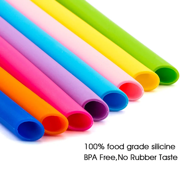 Eco Silicone Straws – Reusable, Flexible & Safe