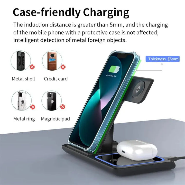 3-in-1 Fast Wireless Charging Dock