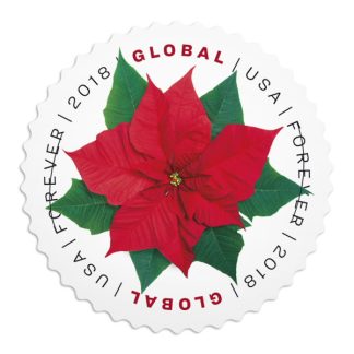 Global: Poinsettia Stamps(10 Sheets 100 Stamps)